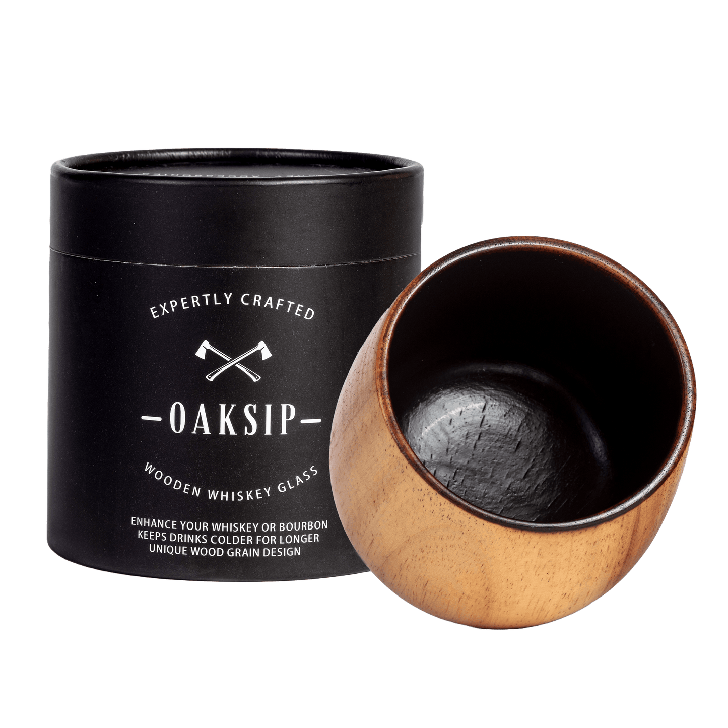 Oaksip Wooden Whiskey & Bourbon Glass