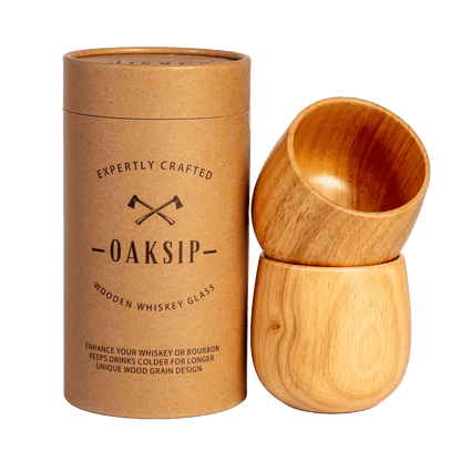 Oaksip Wooden Whiskey & Bourbon Glass (2 Pack)