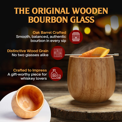 Oaksip Wooden Whiskey & Bourbon Glass